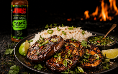 Jerk Aubergine Steaks with Coconut Rice
