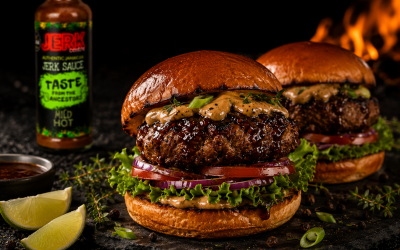 Jerk Beef Burgers
