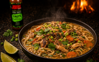 Jerk Chicken Noodle Soup